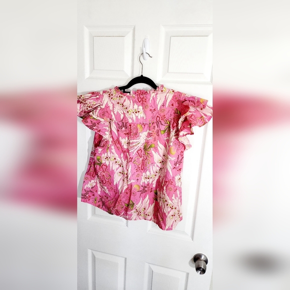 JENNIFER GRACE TOP RUFFLED SLEEVE SIZE XL - Picture 7 of 9